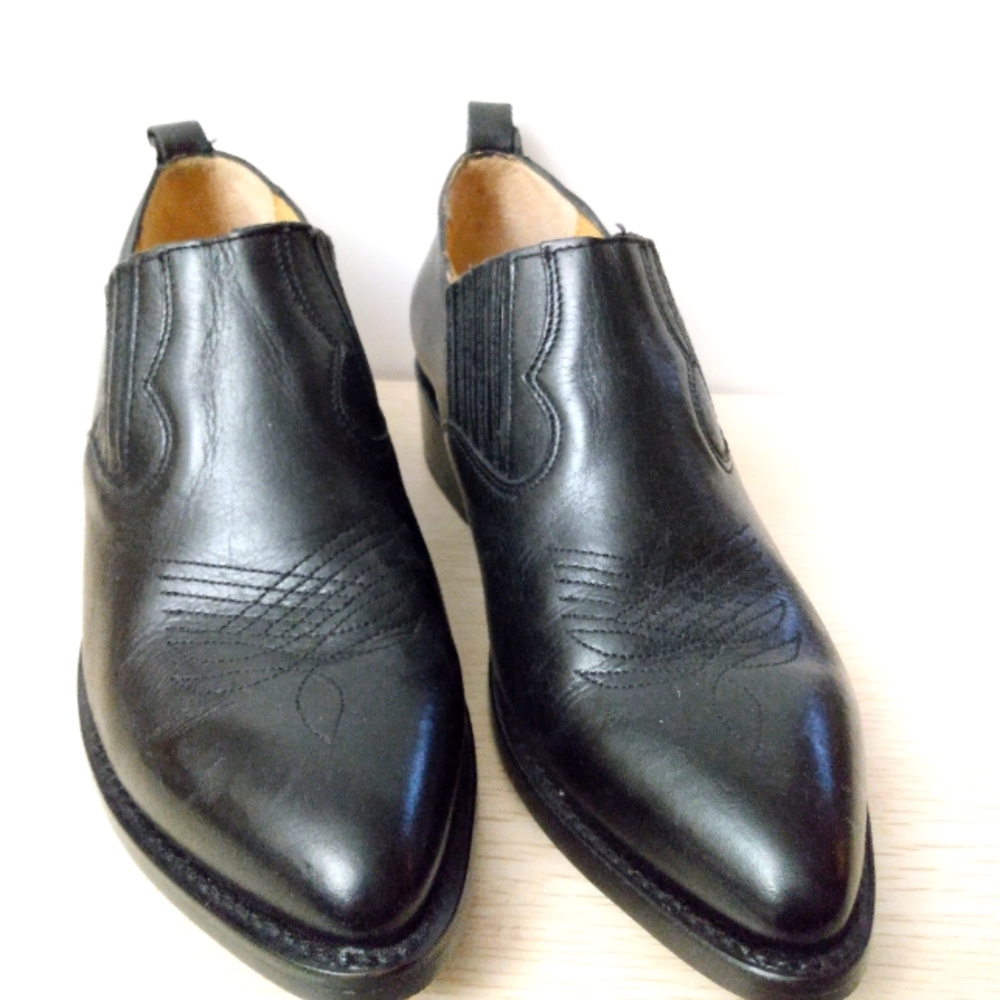 Frye Billy Shootie Black Leather Western Ankle Boots Size 8B